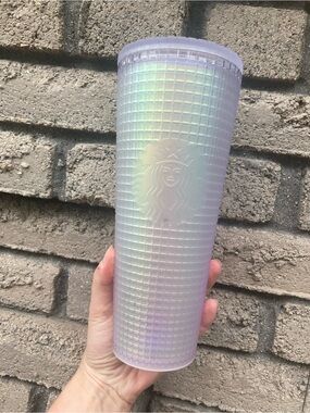 Starbucks Iridescent Pearl Grid Tumbler. NWOT
